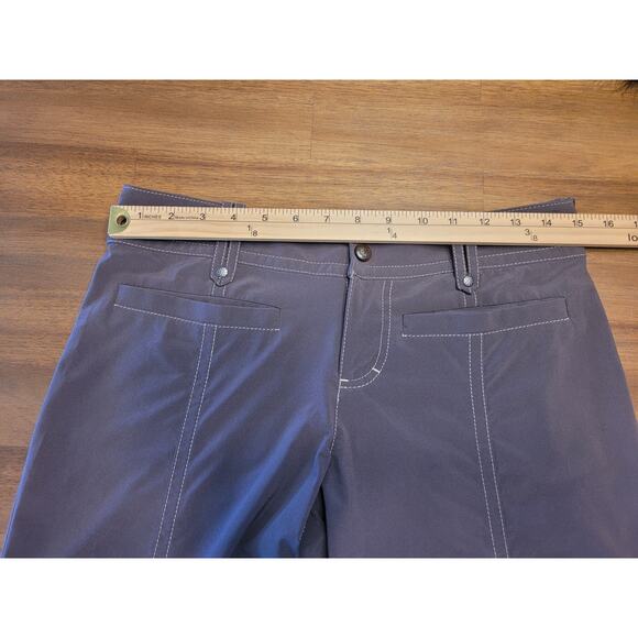 Athleta Tear Away Capri Pants Brown Size 4 Stretch Activewear EUC - Picture 8 of 10